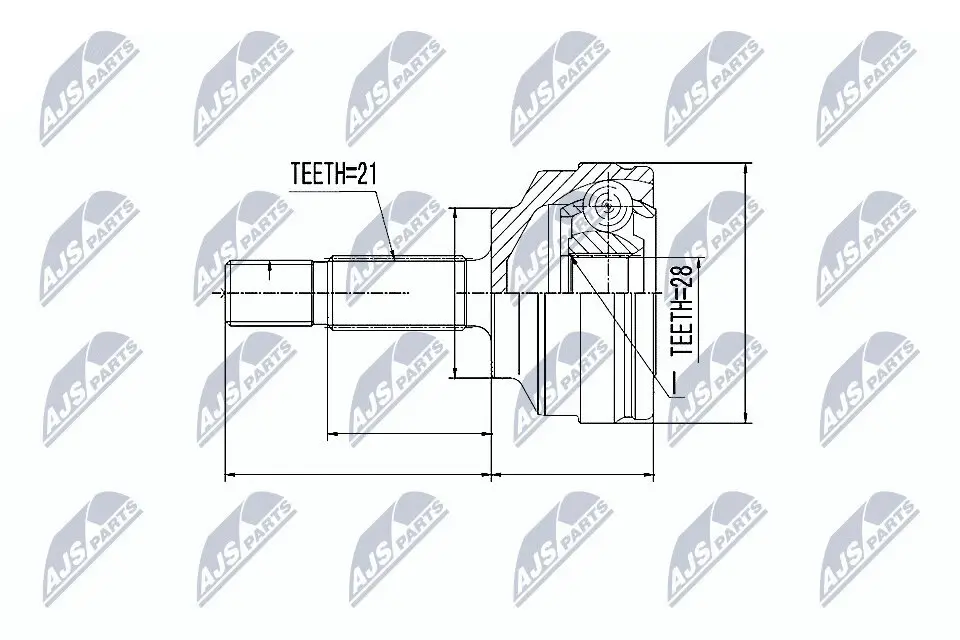 Gelenksatz, Antriebswelle NTY NPZ-RE-022