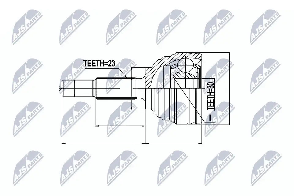 Gelenksatz, Antriebswelle radseitig NTY NPZ-RE-023