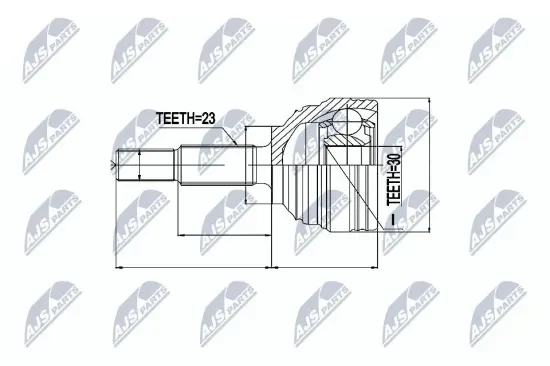 Gelenksatz, Antriebswelle radseitig NTY NPZ-RE-023 Bild Gelenksatz, Antriebswelle radseitig NTY NPZ-RE-023