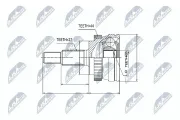 Gelenksatz, Antriebswelle NTY NPZ-RE-033