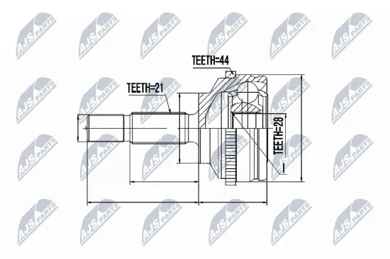 Gelenksatz, Antriebswelle NTY NPZ-RE-043 Bild Gelenksatz, Antriebswelle NTY NPZ-RE-043