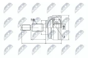 Gelenksatz, Antriebswelle Vorderachse links Vorderachse rechts NTY NPZ-RE-044