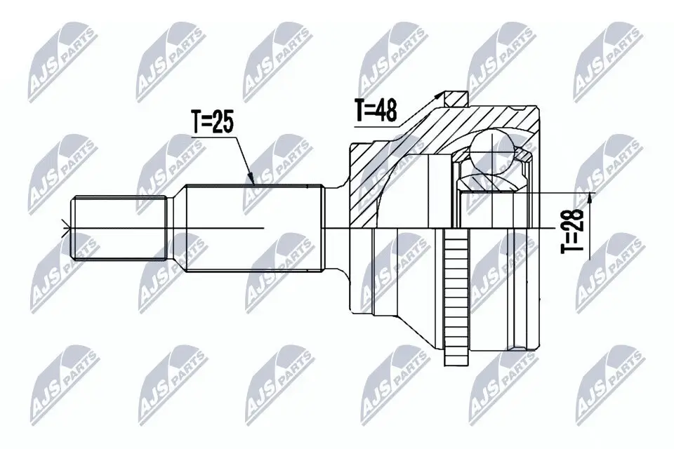 Gelenksatz, Antriebswelle Hinterachse NTY NPZ-RE-051