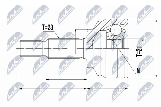 Gelenksatz, Antriebswelle NTY NPZ-RE-052 Bild Gelenksatz, Antriebswelle NTY NPZ-RE-052