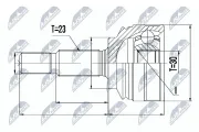 Gelenksatz, Antriebswelle NTY NPZ-RE-053