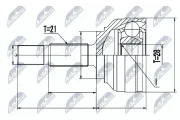 Gelenksatz, Antriebswelle NTY NPZ-RE-054