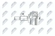 Gelenksatz, Antriebswelle Vorderachse rechts Vorderachse links NTY NPZ-RE-060