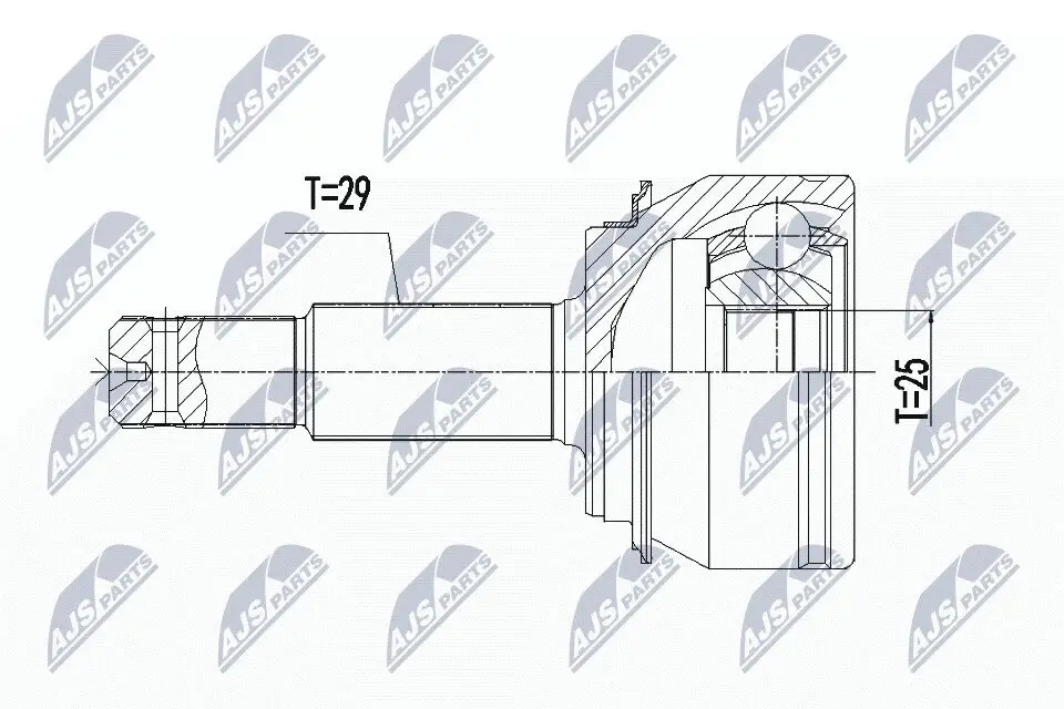 Gelenksatz, Antriebswelle radseitig NTY NPZ-RE-061