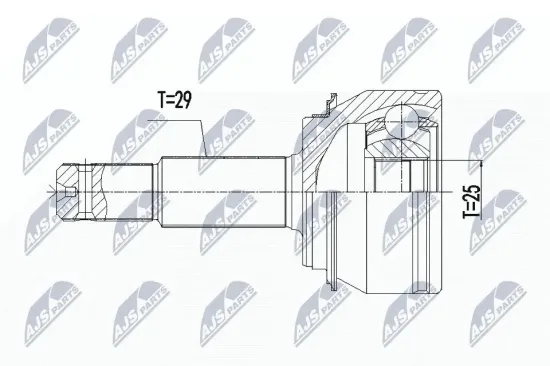 Gelenksatz, Antriebswelle radseitig NTY NPZ-RE-061 Bild Gelenksatz, Antriebswelle radseitig NTY NPZ-RE-061