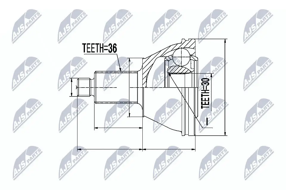 Gelenksatz, Antriebswelle NTY NPZ-SK-002