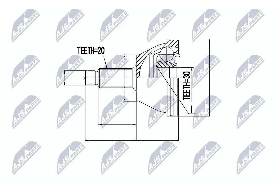 Gelenksatz, Antriebswelle radseitig NTY NPZ-SK-003
