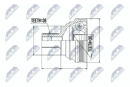 Gelenksatz, Antriebswelle radseitig NTY NPZ-SK-007 Bild Gelenksatz, Antriebswelle radseitig NTY NPZ-SK-007
