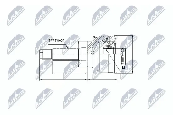 Gelenksatz, Antriebswelle NTY NPZ-SU-009 Bild Gelenksatz, Antriebswelle NTY NPZ-SU-009