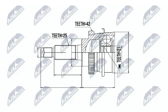 Gelenksatz, Antriebswelle NTY NPZ-SU-013 Bild Gelenksatz, Antriebswelle NTY NPZ-SU-013