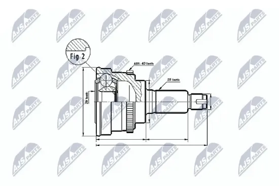 Gelenksatz, Antriebswelle NTY NPZ-SU-024 Bild Gelenksatz, Antriebswelle NTY NPZ-SU-024