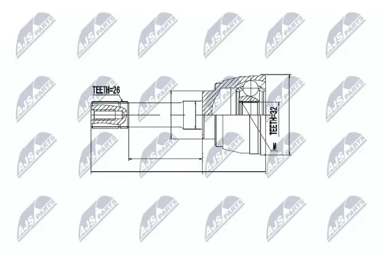 Gelenksatz, Antriebswelle Vorderachse radseitig NTY NPZ-SU-030 Bild Gelenksatz, Antriebswelle Vorderachse radseitig NTY NPZ-SU-030