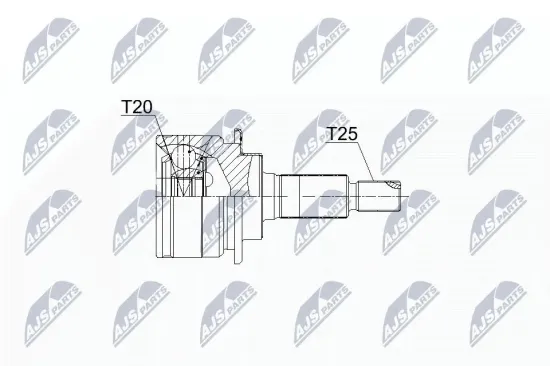Gelenksatz, Antriebswelle Vorderachse links Vorderachse rechts NTY NPZ-SU-035 Bild Gelenksatz, Antriebswelle Vorderachse links Vorderachse rechts NTY NPZ-SU-035