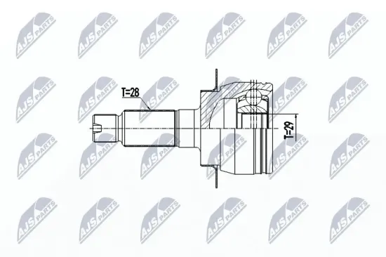 Gelenksatz, Antriebswelle Vorderachse Vorderachse links Vorderachse rechts NTY NPZ-SU-036 Bild Gelenksatz, Antriebswelle Vorderachse Vorderachse links Vorderachse rechts NTY NPZ-SU-036