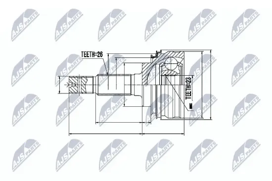 Gelenksatz, Antriebswelle radseitig NTY NPZ-TY-005 Bild Gelenksatz, Antriebswelle radseitig NTY NPZ-TY-005