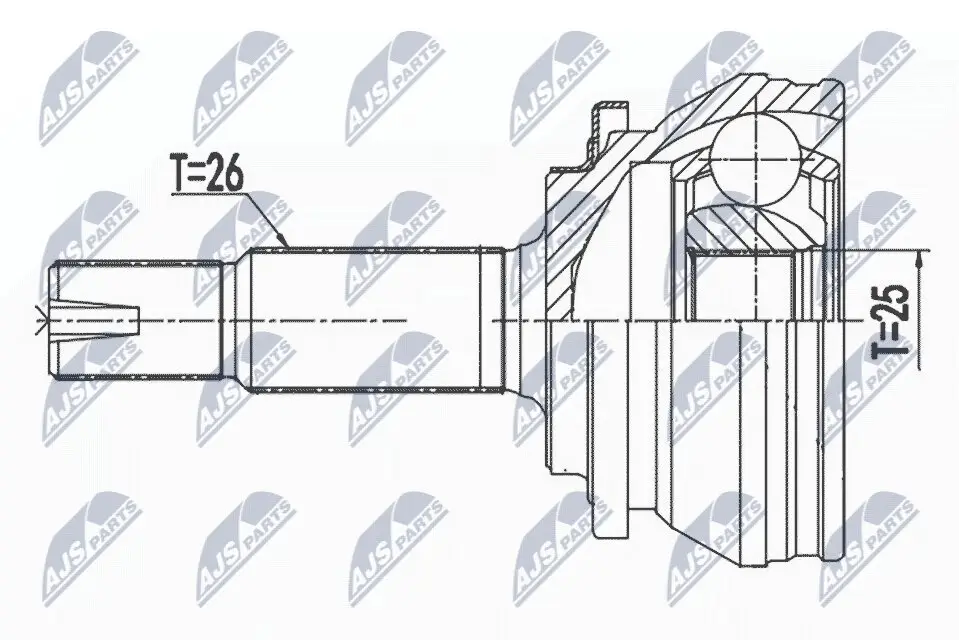 Gelenksatz, Antriebswelle NTY NPZ-TY-013