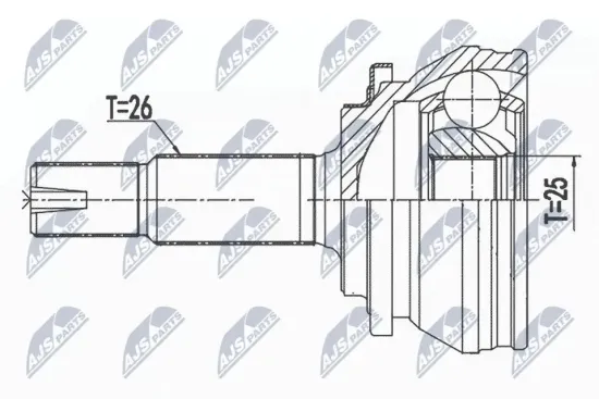 Gelenksatz, Antriebswelle NTY NPZ-TY-013 Bild Gelenksatz, Antriebswelle NTY NPZ-TY-013