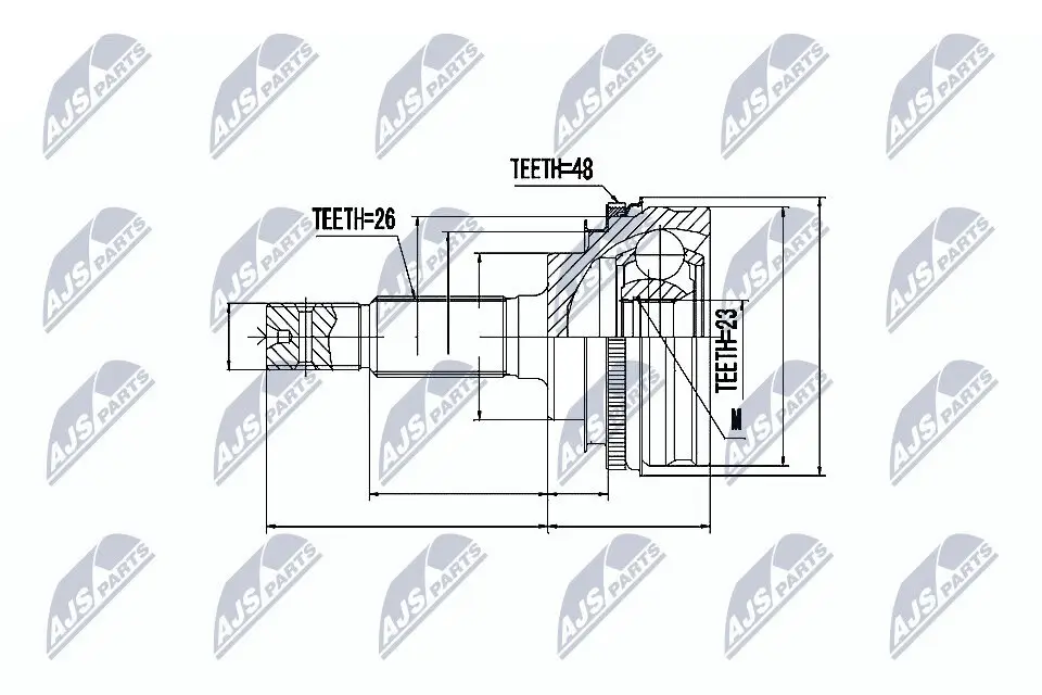 Gelenksatz, Antriebswelle radseitig NTY NPZ-TY-016
