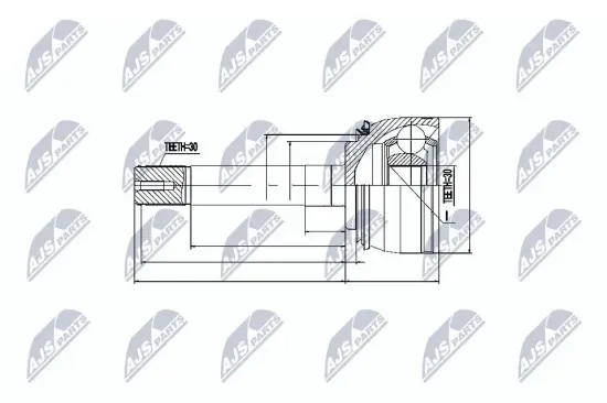 Gelenksatz, Antriebswelle NTY NPZ-TY-018 Bild Gelenksatz, Antriebswelle NTY NPZ-TY-018