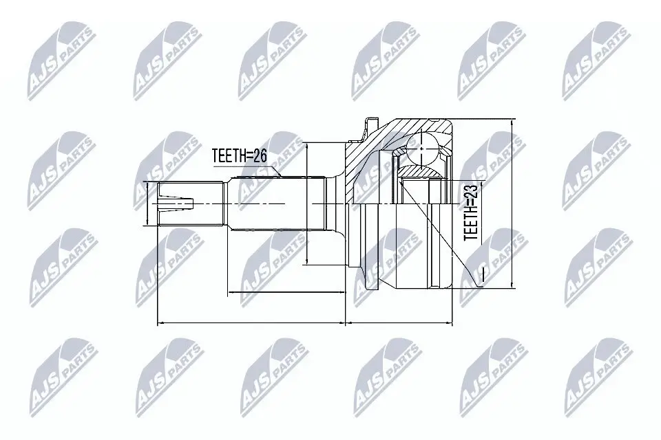 Gelenksatz, Antriebswelle NTY NPZ-TY-061 Bild Gelenksatz, Antriebswelle NTY NPZ-TY-061