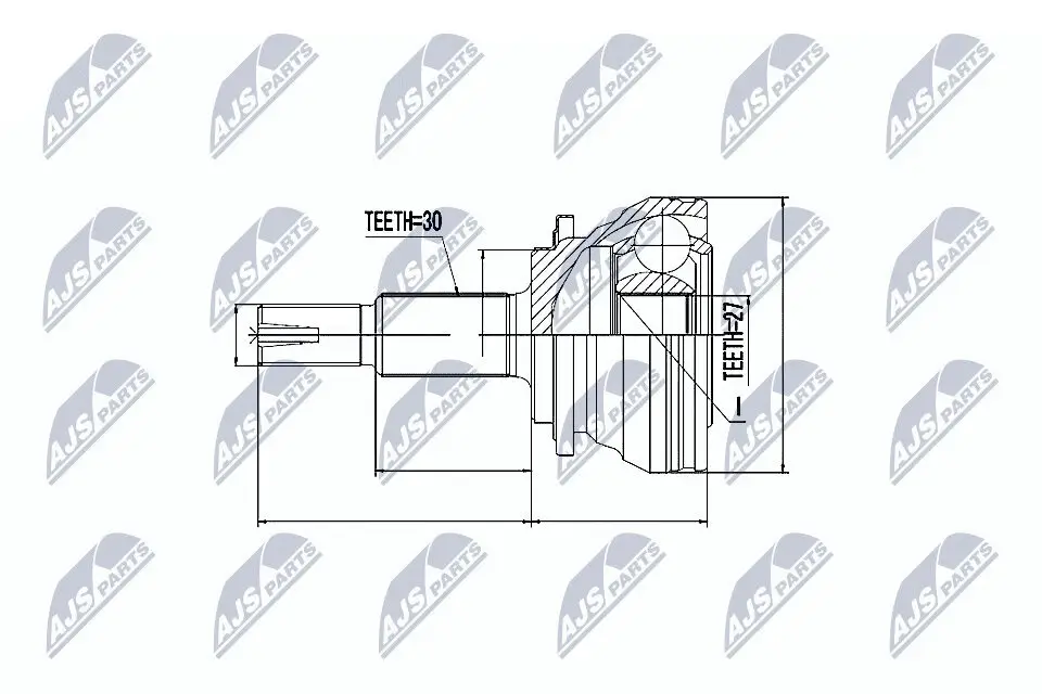 Gelenksatz, Antriebswelle radseitig NTY NPZ-TY-063