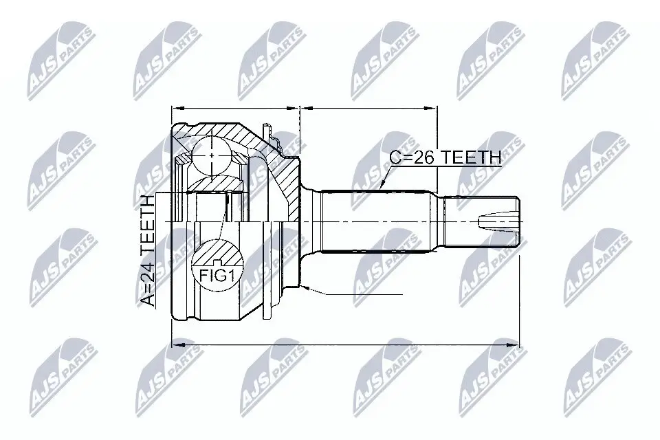 Gelenksatz, Antriebswelle NTY NPZ-TY-065