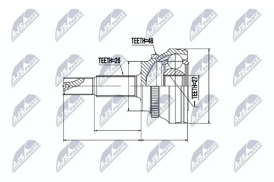 Gelenksatz, Antriebswelle NTY NPZ-TY-081