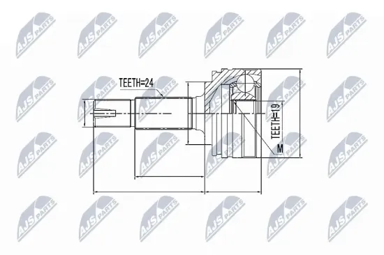 Gelenksatz, Antriebswelle NTY NPZ-TY-083 Bild Gelenksatz, Antriebswelle NTY NPZ-TY-083