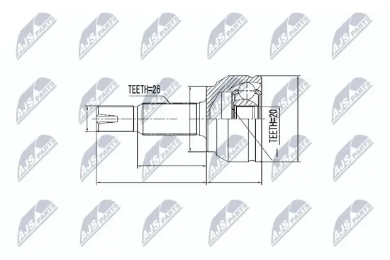 Gelenksatz, Antriebswelle NTY NPZ-TY-087 Bild Gelenksatz, Antriebswelle NTY NPZ-TY-087