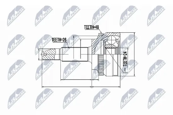 Gelenksatz, Antriebswelle NTY NPZ-TY-088 Bild Gelenksatz, Antriebswelle NTY NPZ-TY-088