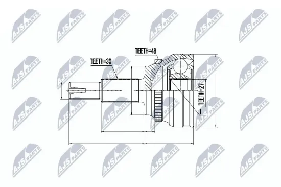 Gelenksatz, Antriebswelle NTY NPZ-TY-089 Bild Gelenksatz, Antriebswelle NTY NPZ-TY-089