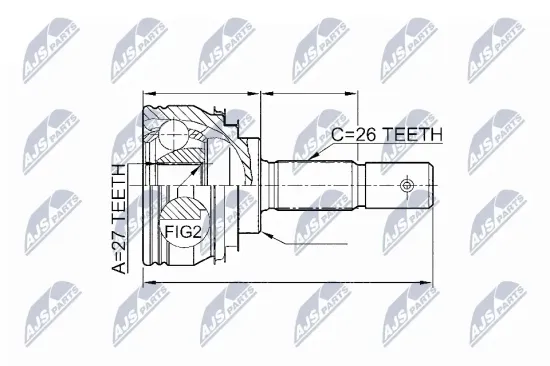 Gelenksatz, Antriebswelle radseitig NTY NPZ-TY-092 Bild Gelenksatz, Antriebswelle radseitig NTY NPZ-TY-092