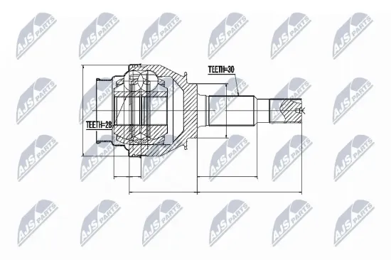 Gelenksatz, Antriebswelle radseitig Hinterachse NTY NPZ-TY-095 Bild Gelenksatz, Antriebswelle radseitig Hinterachse NTY NPZ-TY-095