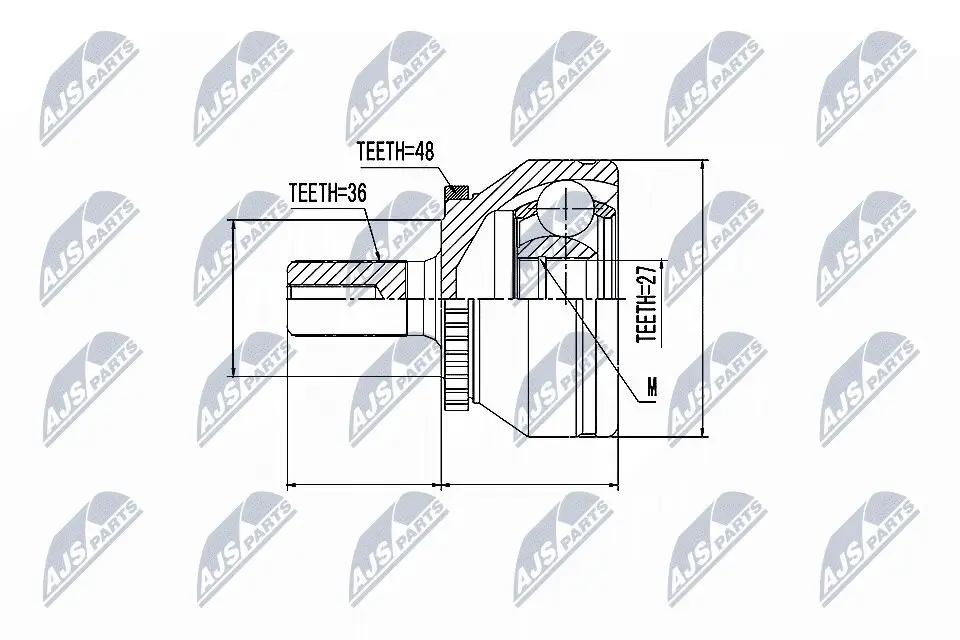 Gelenksatz, Antriebswelle radseitig NTY NPZ-VV-017