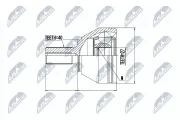 Gelenksatz, Antriebswelle Vorderachse radseitig NTY NPZ-VV-018