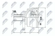Gelenksatz, Antriebswelle Vorderachse links Vorderachse rechts NTY NPZ-VV-020