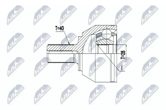 Gelenksatz, Antriebswelle NTY NPZ-VV-024 Bild Gelenksatz, Antriebswelle NTY NPZ-VV-024