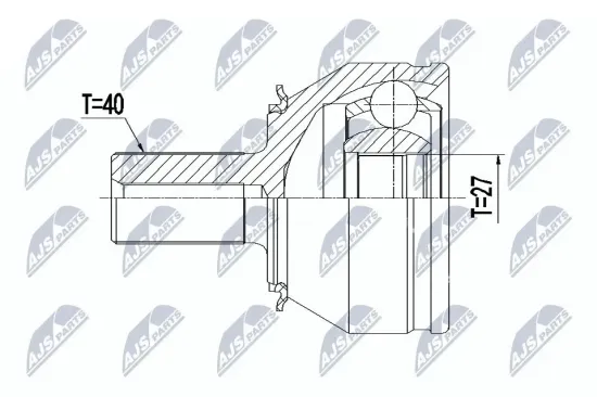 Gelenksatz, Antriebswelle NTY NPZ-VV-026 Bild Gelenksatz, Antriebswelle NTY NPZ-VV-026