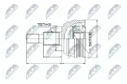 Gelenksatz, Antriebswelle Vorderachse links Vorderachse rechts Hinterachse links Hinterachse rechts getriebeseitig NTY NPZ-VW-007