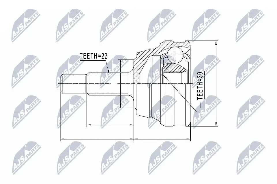 Gelenksatz, Antriebswelle NTY NPZ-VW-012