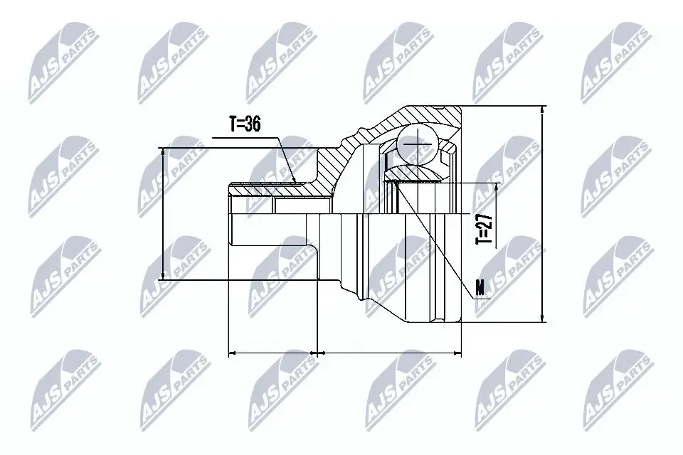 Gelenksatz, Antriebswelle NTY NPZ-VW-019