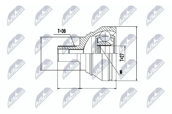 Gelenksatz, Antriebswelle NTY NPZ-VW-019 Bild Gelenksatz, Antriebswelle NTY NPZ-VW-019