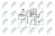Gelenksatz, Antriebswelle Vorderachse links Vorderachse rechts NTY NPZ-VW-037