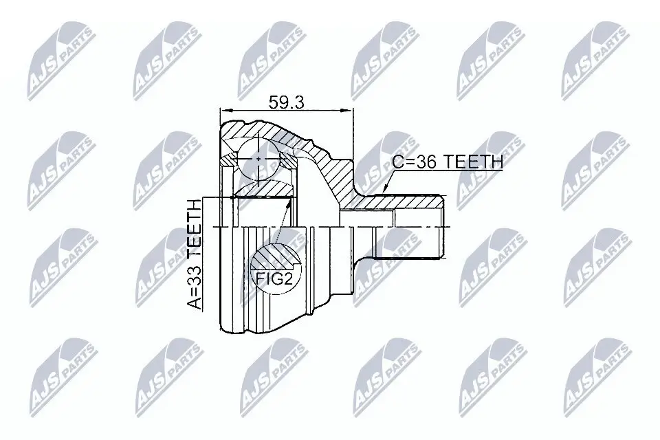 Gelenksatz, Antriebswelle NTY NPZ-VW-039