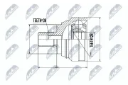 Gelenksatz, Antriebswelle NTY NPZ-VW-040