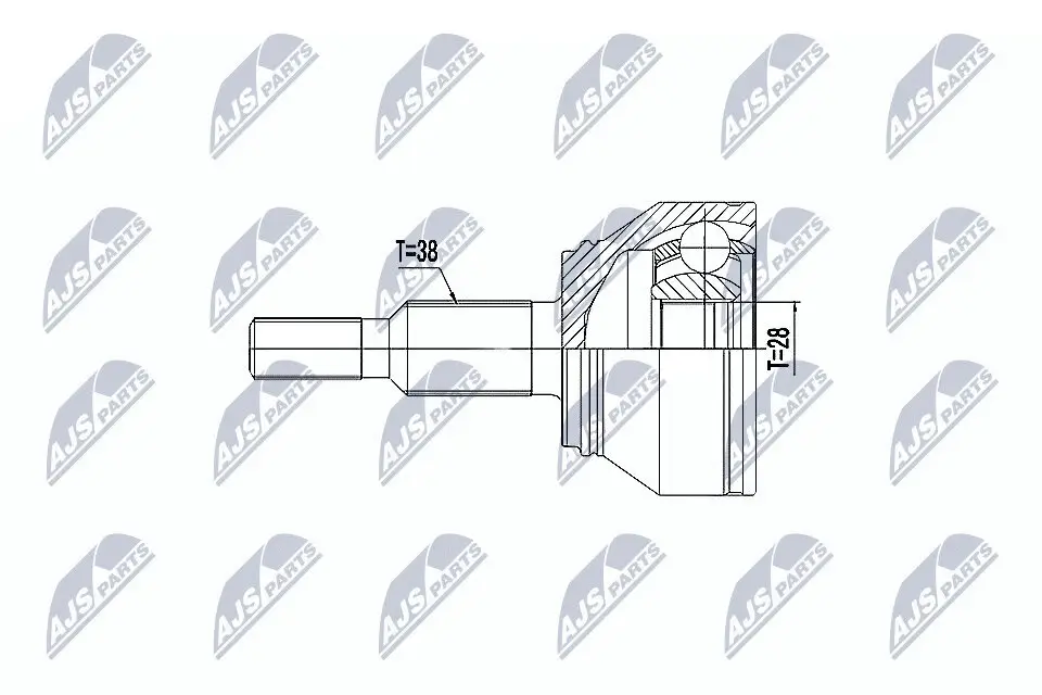 Gelenksatz, Antriebswelle radseitig Vorderachse NTY NPZ-VW-042